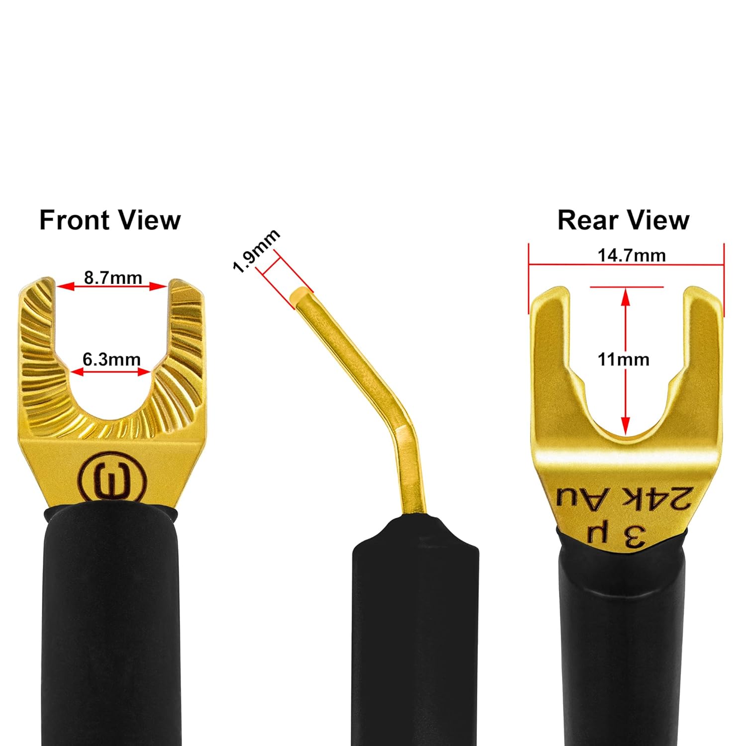 WORLDS BEST CABLES 8 Foot Ultimate - 12 AWG - Ultra-Pure OFC - Premium Audiophile HiFi Bi-Amp Speaker Cable Pair with Eminence Spade Plugs & TnBrwn Tweed Jacket