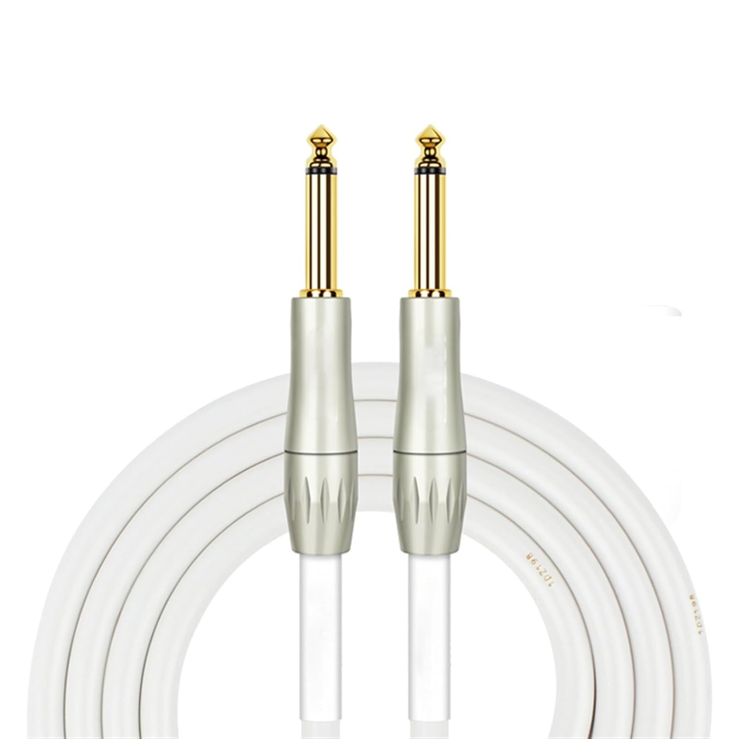 TSTS Guitar Audio Cable Guitar Cable Bass Noise Reduction Cable Silver-Plated Cable Instrument Cable Speaker Cable(6m,Double Straight)