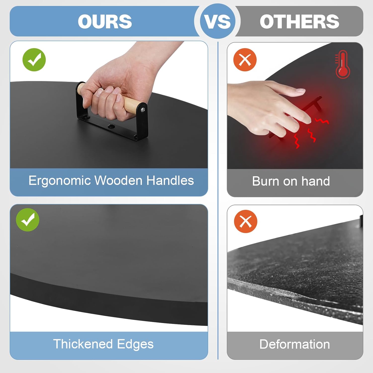 Smokeless Firepit Outdoor-25 Inch Large Smokeless Fire Pits for Outside with Handles, Fire Pit Lid Cover Round - 34