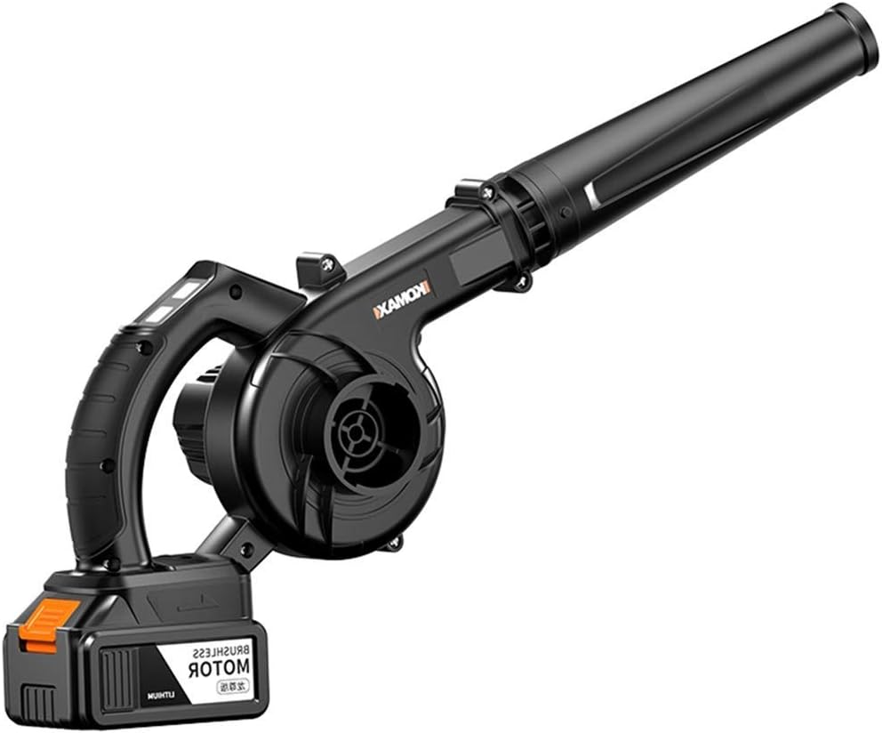 Convenient 2-in-1 Cordless Garden Blower, Electric Leaf Blower and Vacuum for Clean Pet Hair Cars Furniture Workshops Various Corners Etc (Color : Battery1, Size : 63Pa) (Battery*2 63pa)