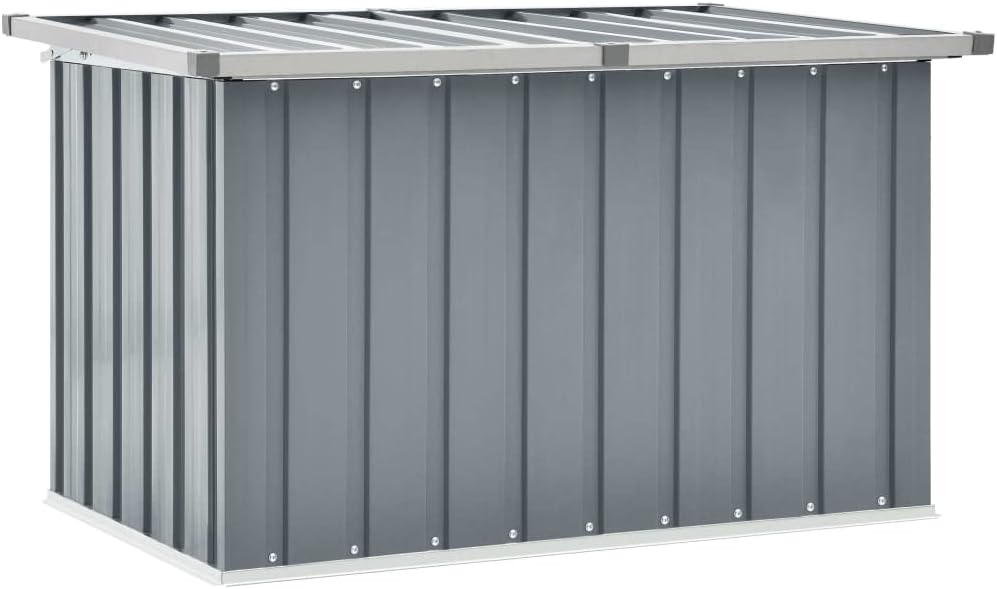 Patio Storage Box Gray Patio Garden Outdoor Storage Container, Furniture Deck Box 42.9