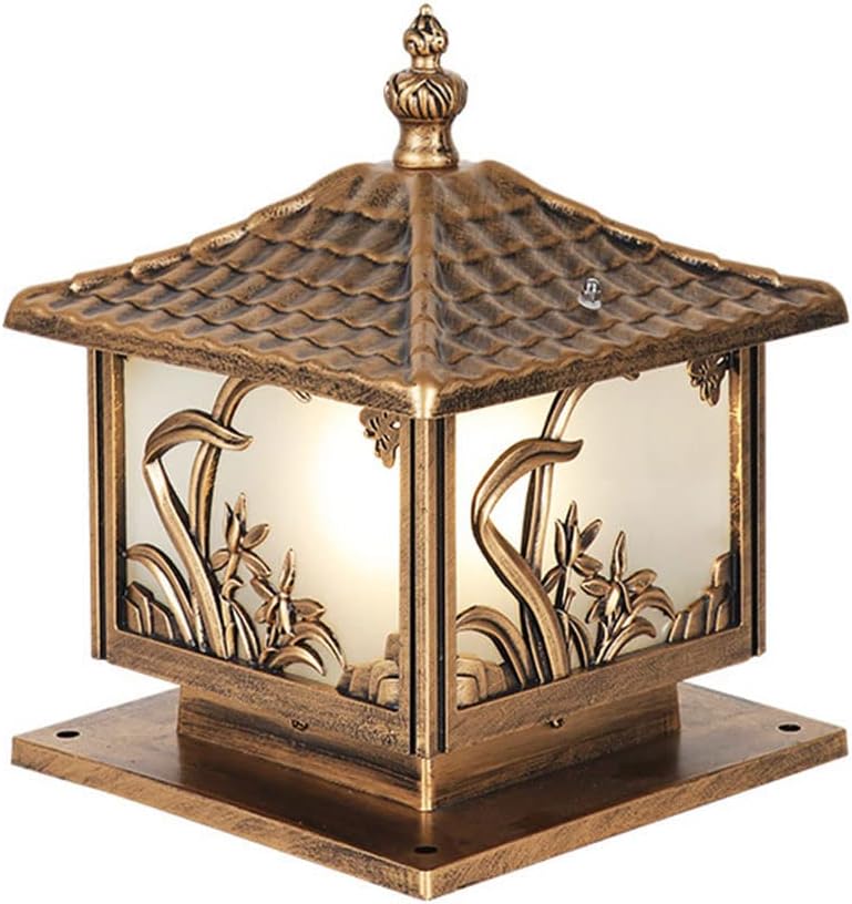 Modern Patio Pillar Lights Traditional Waterproof Column Headlight Outdoor Patio Post Light Fixture Pier Mount Outdoor Lighting Fixtures Outdoor Post Lantern for Garden Backyard and Porch