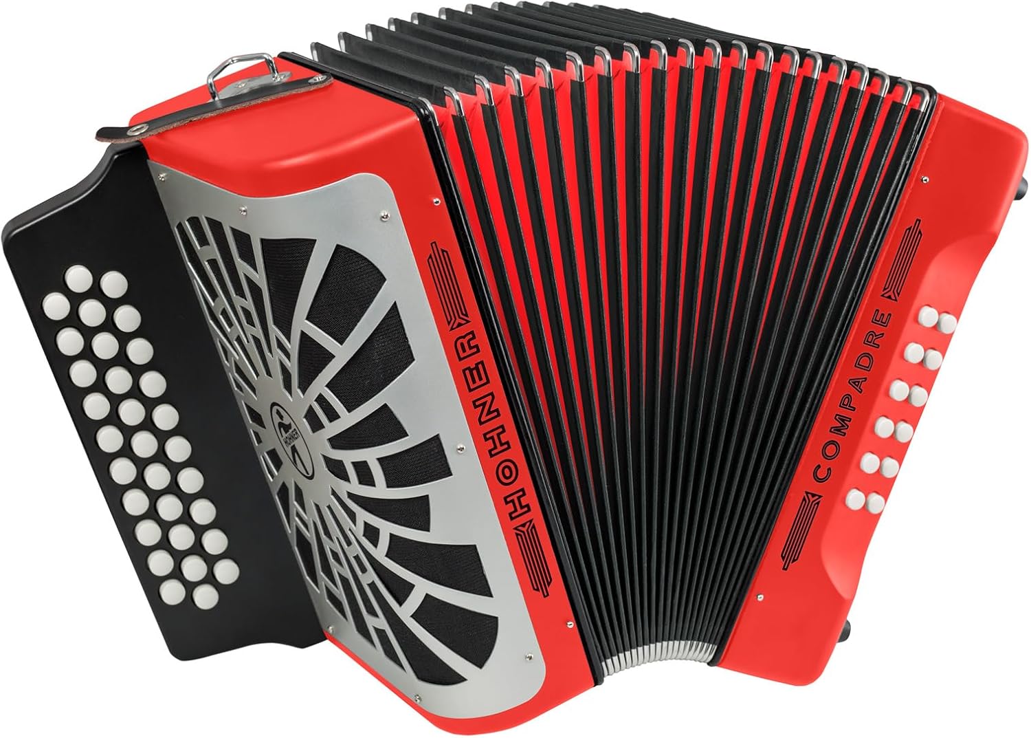 Hohner Compadre FBbEb Accordion with Gig Bag (Red)