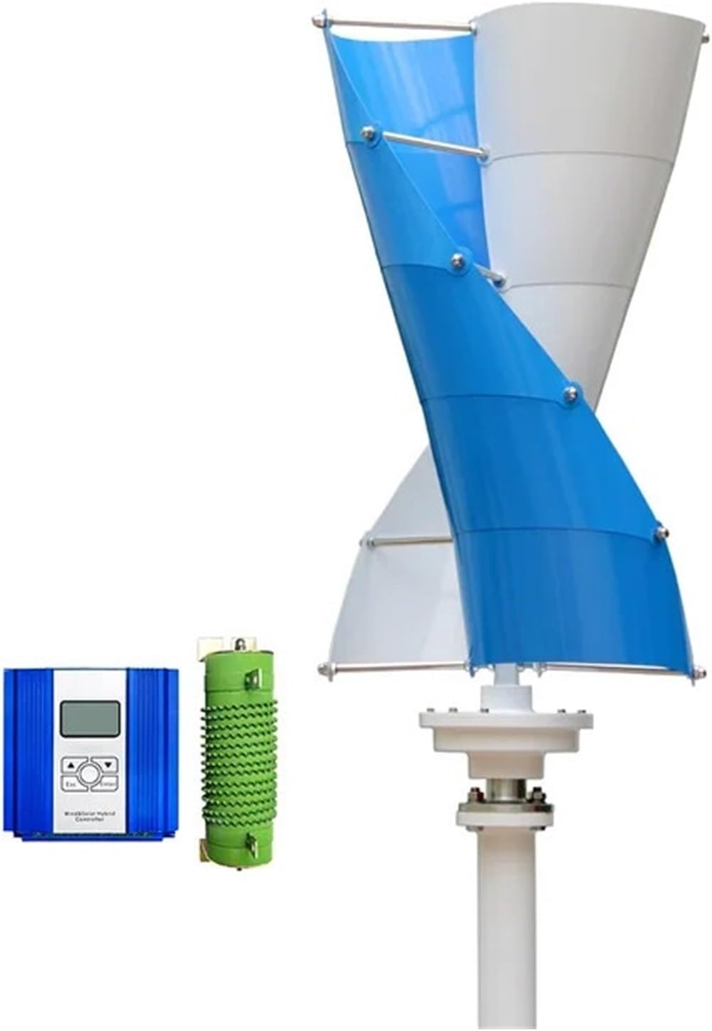 3000W Wind Vertical Turbine Generator Alternative Windmill 24V 48V MPPT Hybrid Controller for Home Use System Low Starting Speed for Home(Hybrid Control,12V)