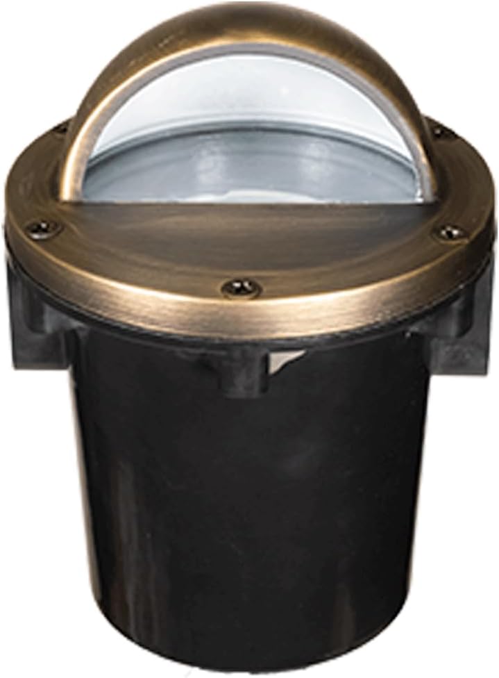 VOLT 12V 3-in-1 Waterproof IP68 Outdoor in-Grade Light with Brass Beacon Top (Bronze) for Path, Garden, Deck, Yard or Pond Low Voltage Landscape Lighting