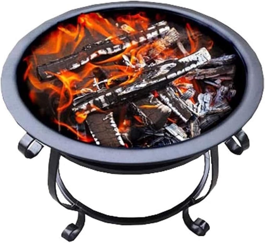 Outdoor Fire Pit BBQ Grill Bonfire Pit Fire Pits 56Cm Diamete Fire Pit - Outdoor Fire Large Bonfire Wood Burning Patio Coal Grill Firepit for Outside Grill Charcoal