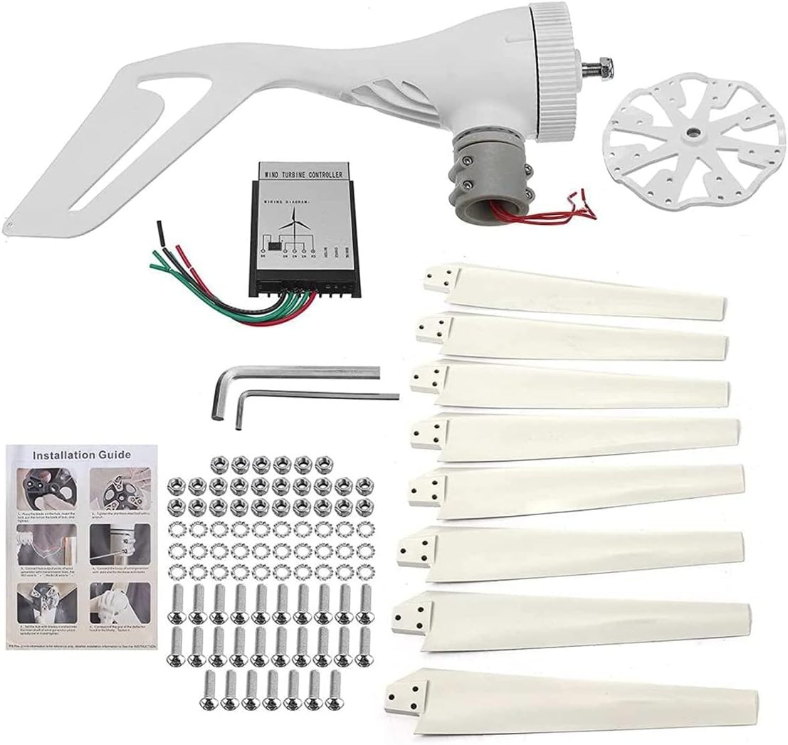 LiuSj JUnSt 12000W Wind Turbine Generator 10 Blades Free Energy Windmill 12V -220V Wind Power with Controller for Home Outdoor Camping Use