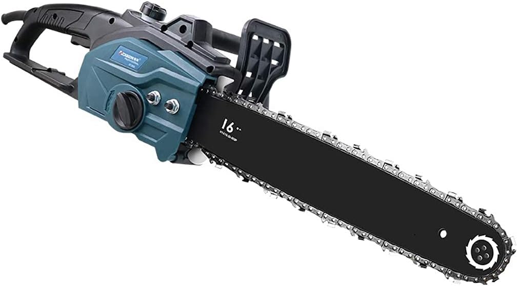Mini Chainsaw Cordless One-Handed Electric Saw, Suitable for Garden Tree Pruning and Wood Cutting Power Chain Saws 1900W (Blue)