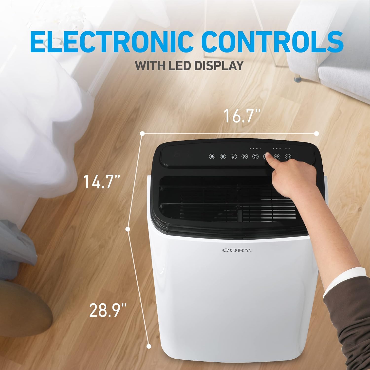 Coby CBPAC815H 4-in-1 AC Unit, Heater, Dehumidifier & Fan, 12,000 BTUs Portable-air-conditioners, White