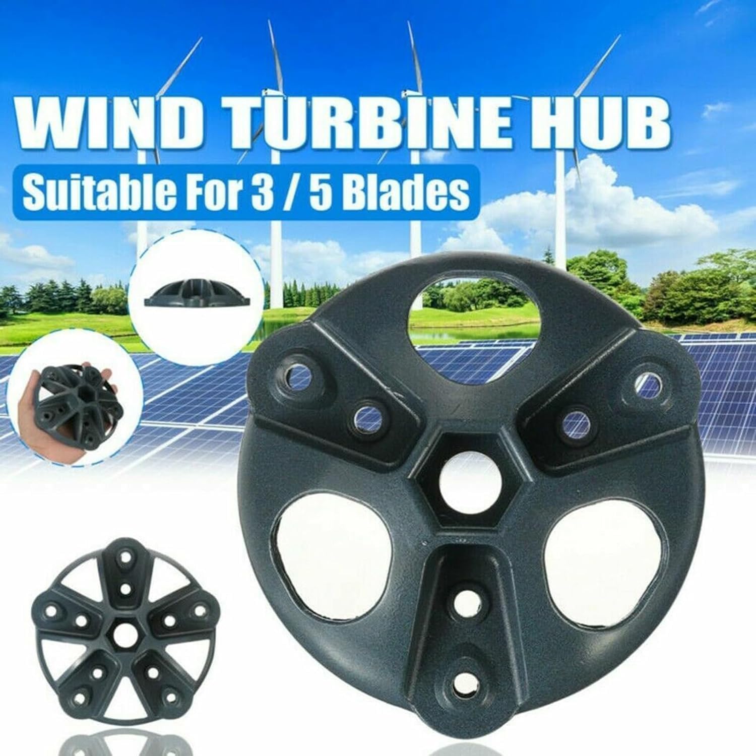 CAJUCA 3/5/6 Blade Wind Turbine Hub Accessories 135 Mm Diameter Accessories for DIY Wind Turbine Generator Horizontal Wind Turbine Hub