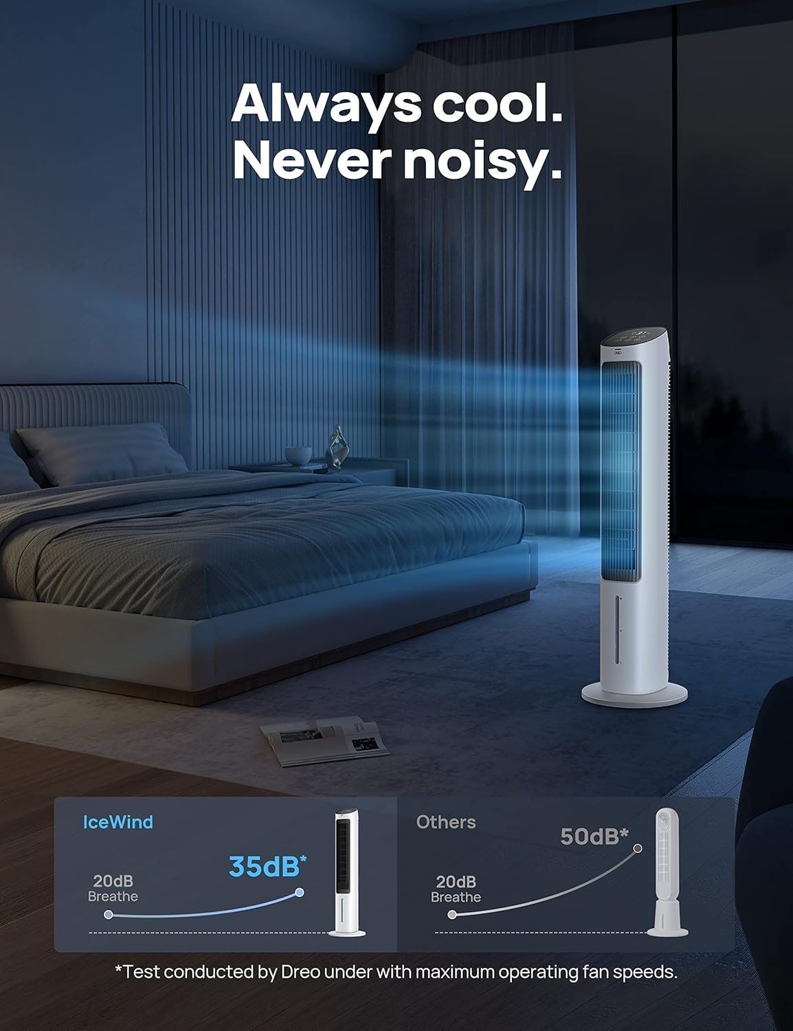 Dreo Tower Fan for Bedroom, 40