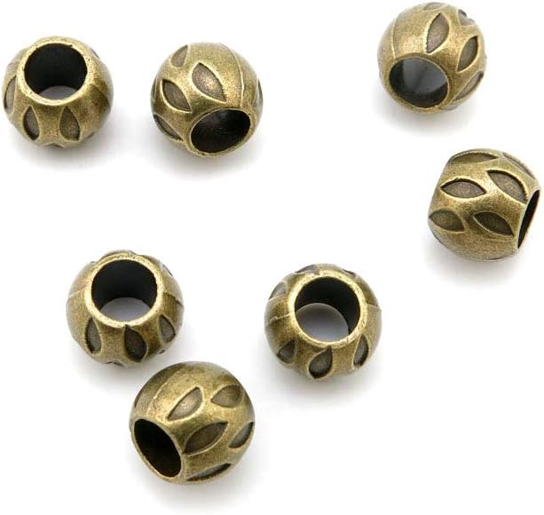 Price per 1370 Pieces Antique Bronze Tone Jewelry Charms Findings Arts Crafts Beading Making Charmes D3ME2E Big Hole Loose Beads