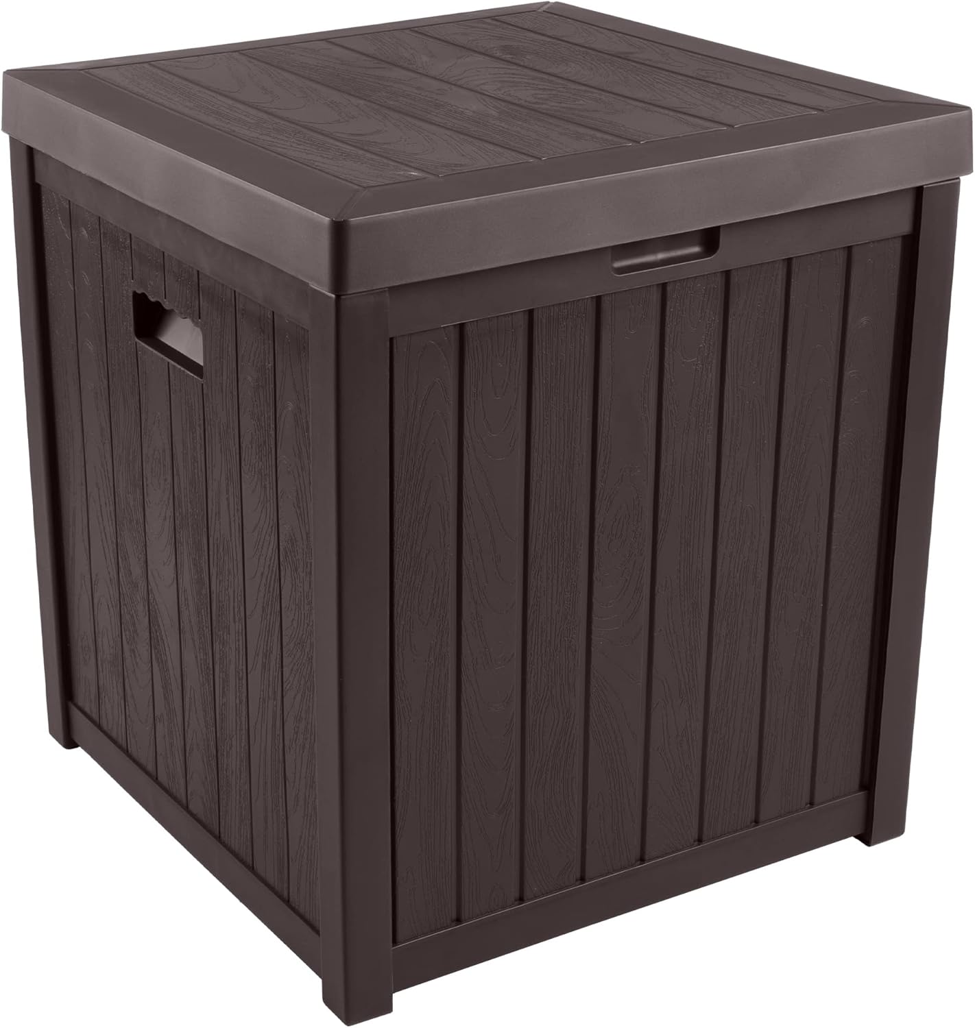 Outdoor Storage Box - 50 Gallon Deck Box for Pool Accessories or Patio Furniture Cushions - Deck Boxes Outdoor Waterproof Fade-Resistant Package Delivery Boxes for Outside by Pure Garden (Coffee)