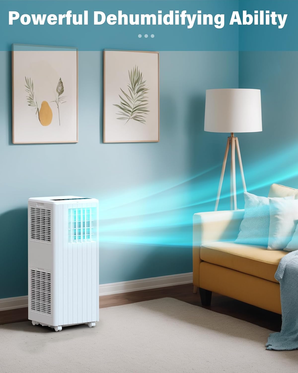 GAOMON 8,000 BTU Air Conditioner Portable with Remote Control, Portable AC Units for Rooms Up to 300 Square Feet, White.