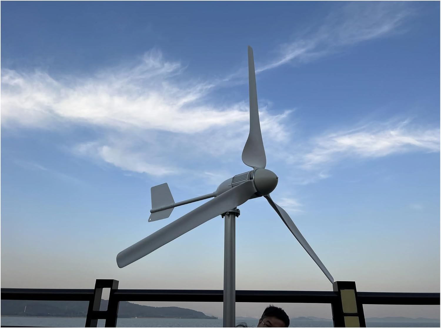 3KW 5KW Horizontal Wind Turbine Generators with Low Speed and Low Noise with Controller for Home Street Lighting Low Starting Speed for Home(5KW Hybrid Control,48V)