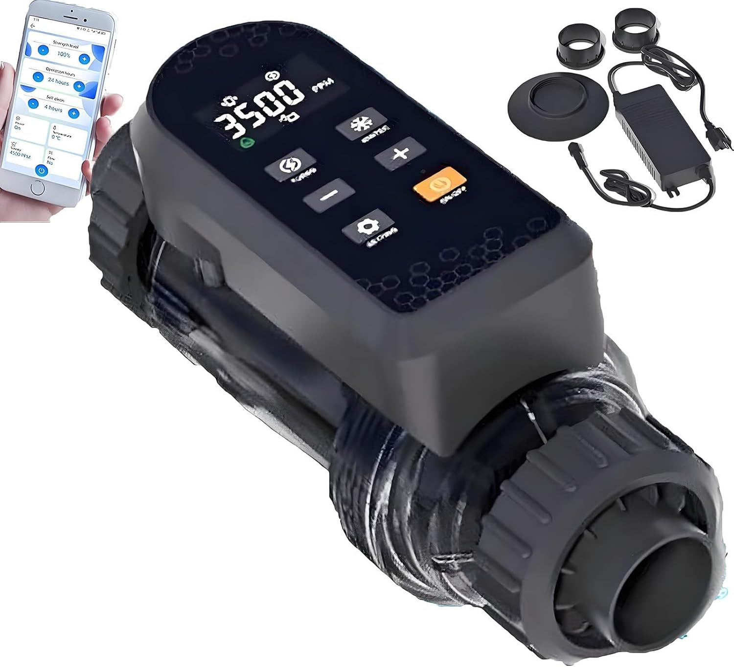 Upgraded Salt Water Pool Chlorinator System, Saltwater Chlorine Generator with Smart App Control, Electrolytic Salt Chlorinator, for Pools Up to 60,000 Gallons 50g/h