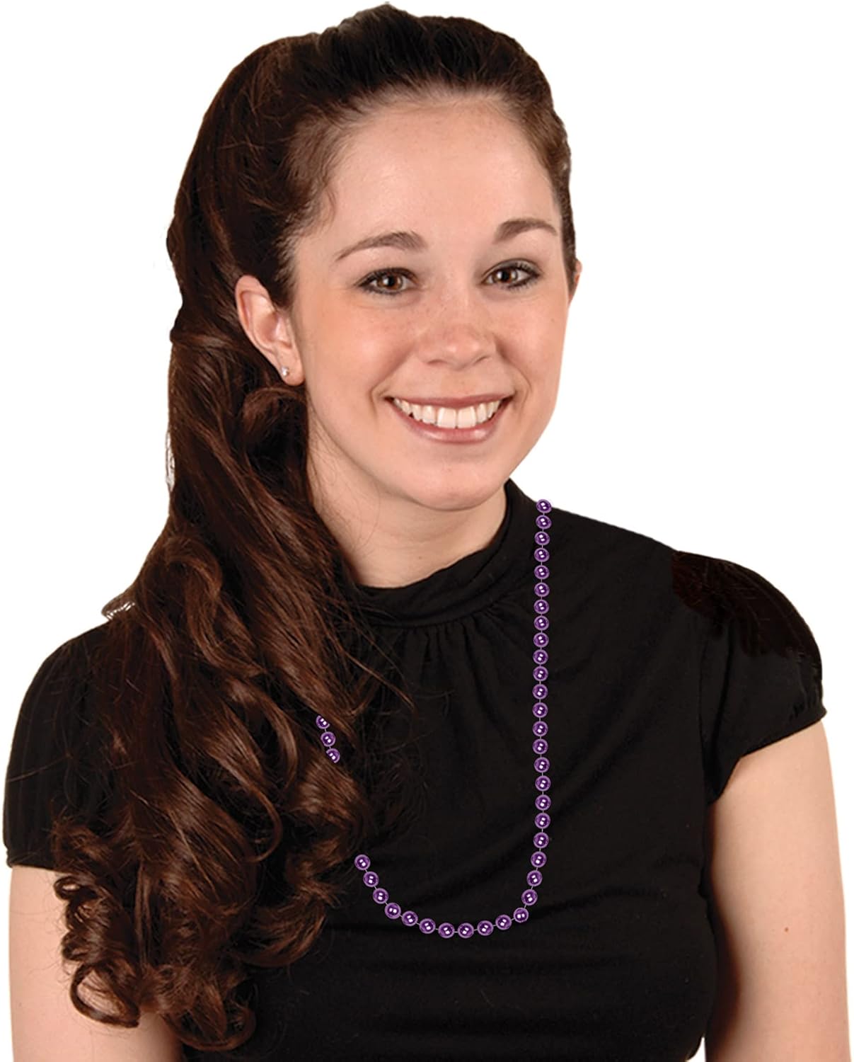 Beistle Bulk 720-Pack Small Round Party Beads, 7mm by 33-Inch, Purple