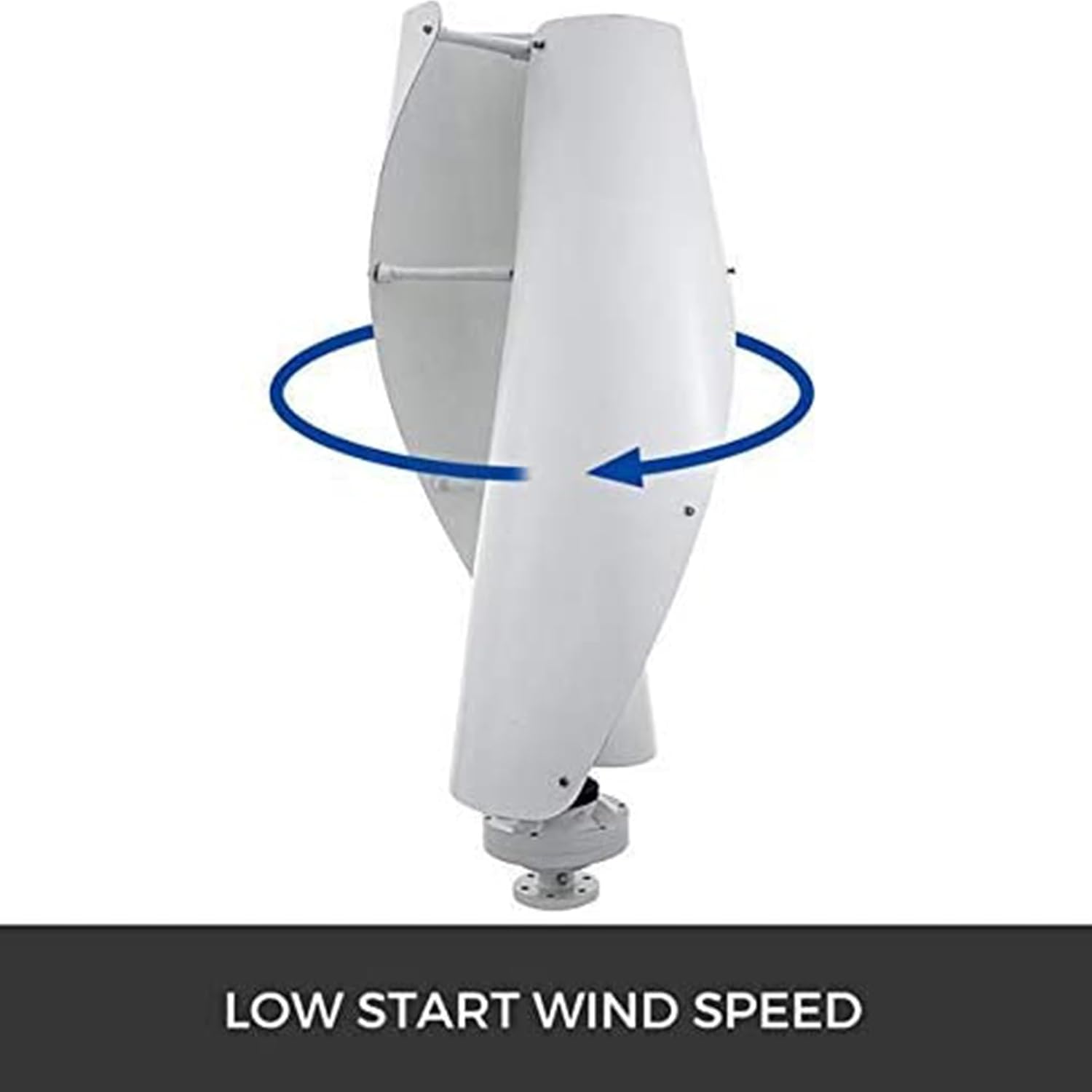 12V,HYZHANHONG Vertical Wind Turbine Permanent Magnet Generator 10000W 2 Blades Low Noise Windmill with Controller for Home Boats Cabins Mobile Homes (24V)