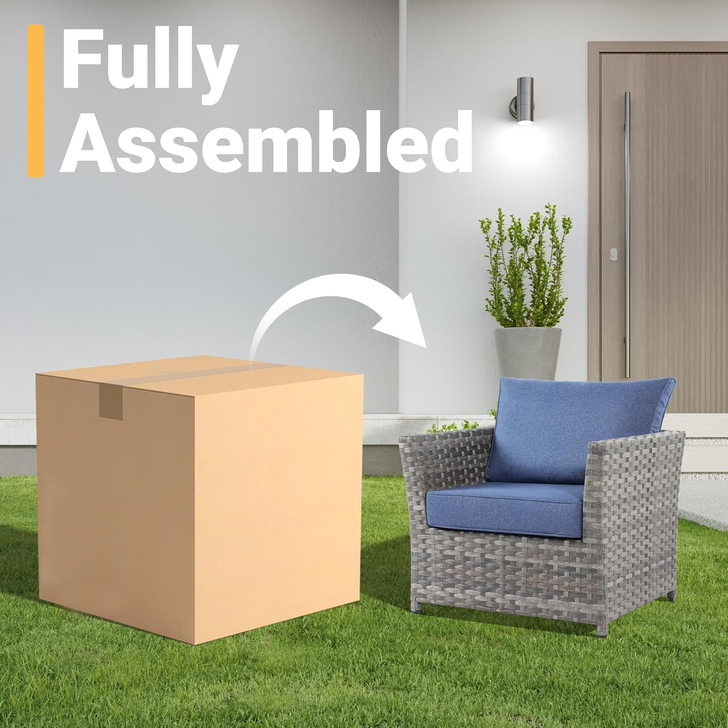 10 Pieces Outdoor Furniture Set,Sectional Sofa with Double Layer Fire Pit Table and Rocking Chairs,PE Wicker Rattan Patio Conversation Sets