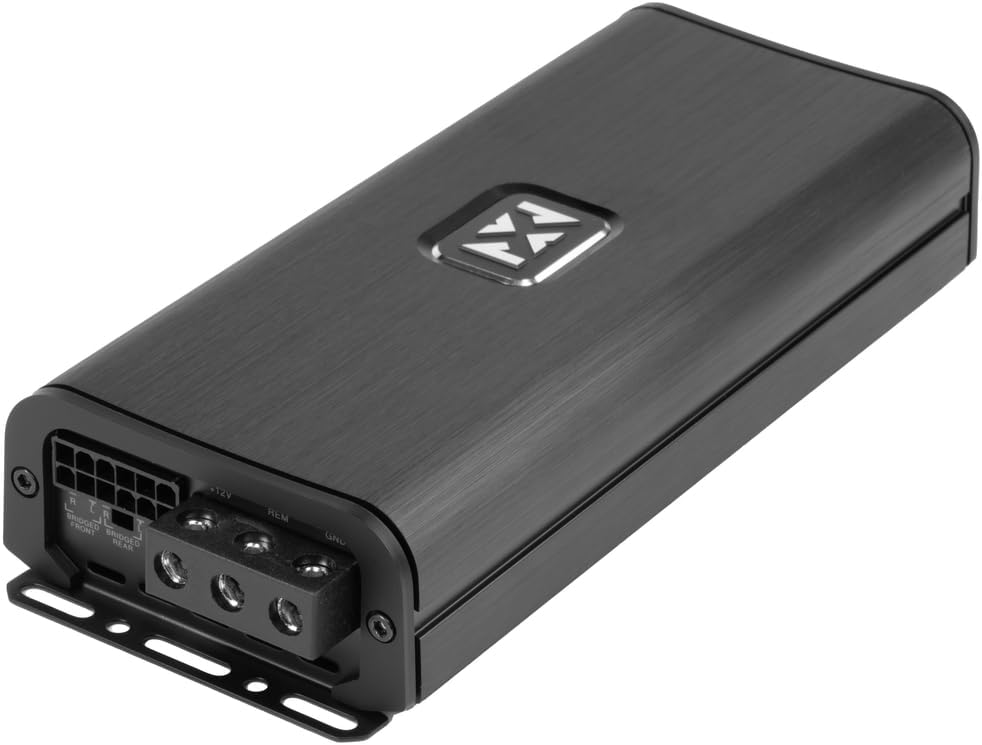 NVX VADM5 v2 Model 1500W Peak (750W RMS) V-Series Micro Full-Range Class D Compact 5-Channel Car/Marine/Powersports Amplifier with Remote Bass Knob (VADM5v2)