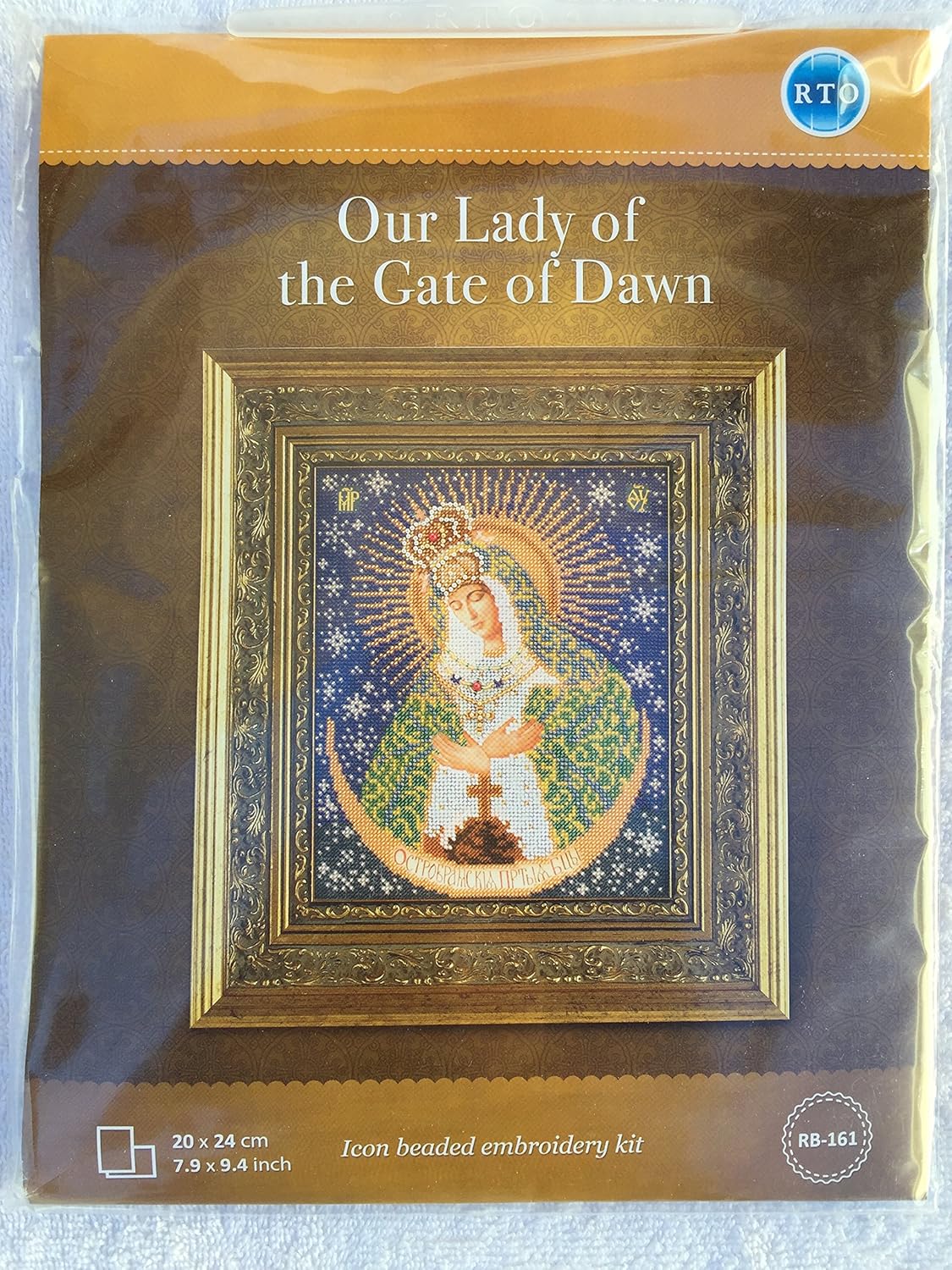 RTO Bead Embroidery Kit DIY Icon Our Lady of The Gate of Dawn 7.9