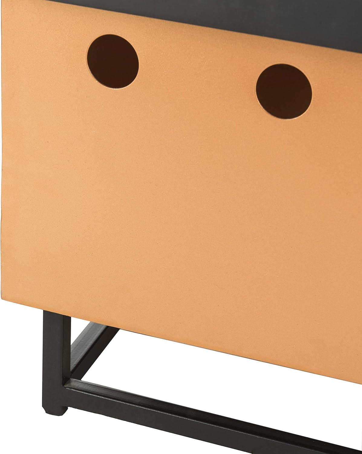 SAFAVIEH PIT2004A Outdoor Collection Wyatt Copper and Black Square Fire Pit