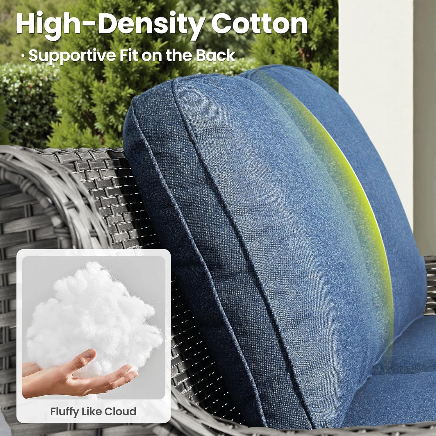 ovios 5 Pieces Patio Furniture Set with 42