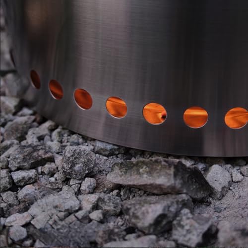 Stainless Steel Outdoor Incinerator - Durable Burning Container for Camping, Yard, Fire Pits, Heating Stoves, and Indoor Living Spaces - Perfect for Safe Waste Disposal