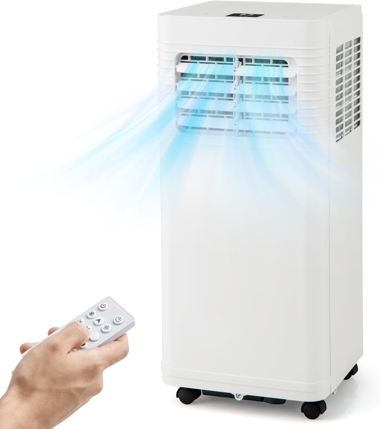 ARLIME 8000 BTU Portable Air Conditioner, 3-in-1 AC Unit w/Dehumidifier & Fan, Sleep Mode & 24H Timer, Air Cooler w/Remote, Detachable Filter & Window Kit, Cools Up to 250 Sq.Ft, White (8000 BTU)