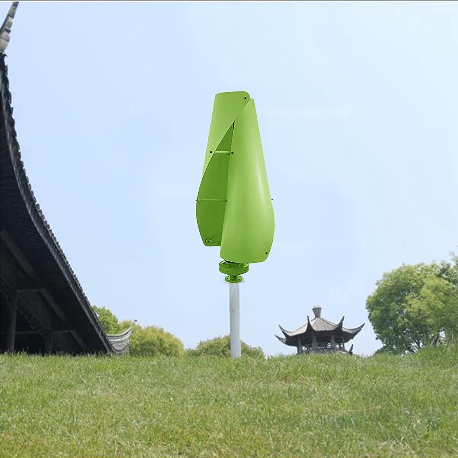 Low Wind Speed Start 5000W Spiral Wind Turbine Generator,12V 24V 48V AC Three Phase Wind Generator with Controller for Home Street Lighting