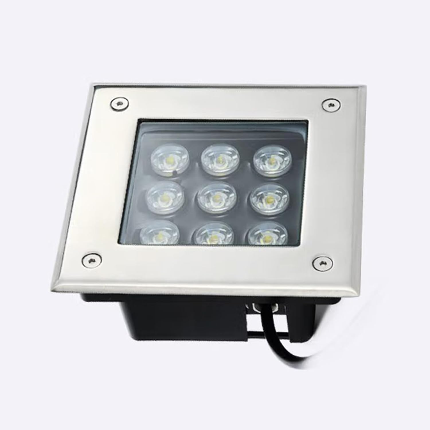 Outdoor Underground Light Square Recessed Ground Light IP66 Waterproof Garden Landscape Lights AC85-265V for Patio, Pathway, Yard, Driveway, Lawn Buried Lights(White,36W)