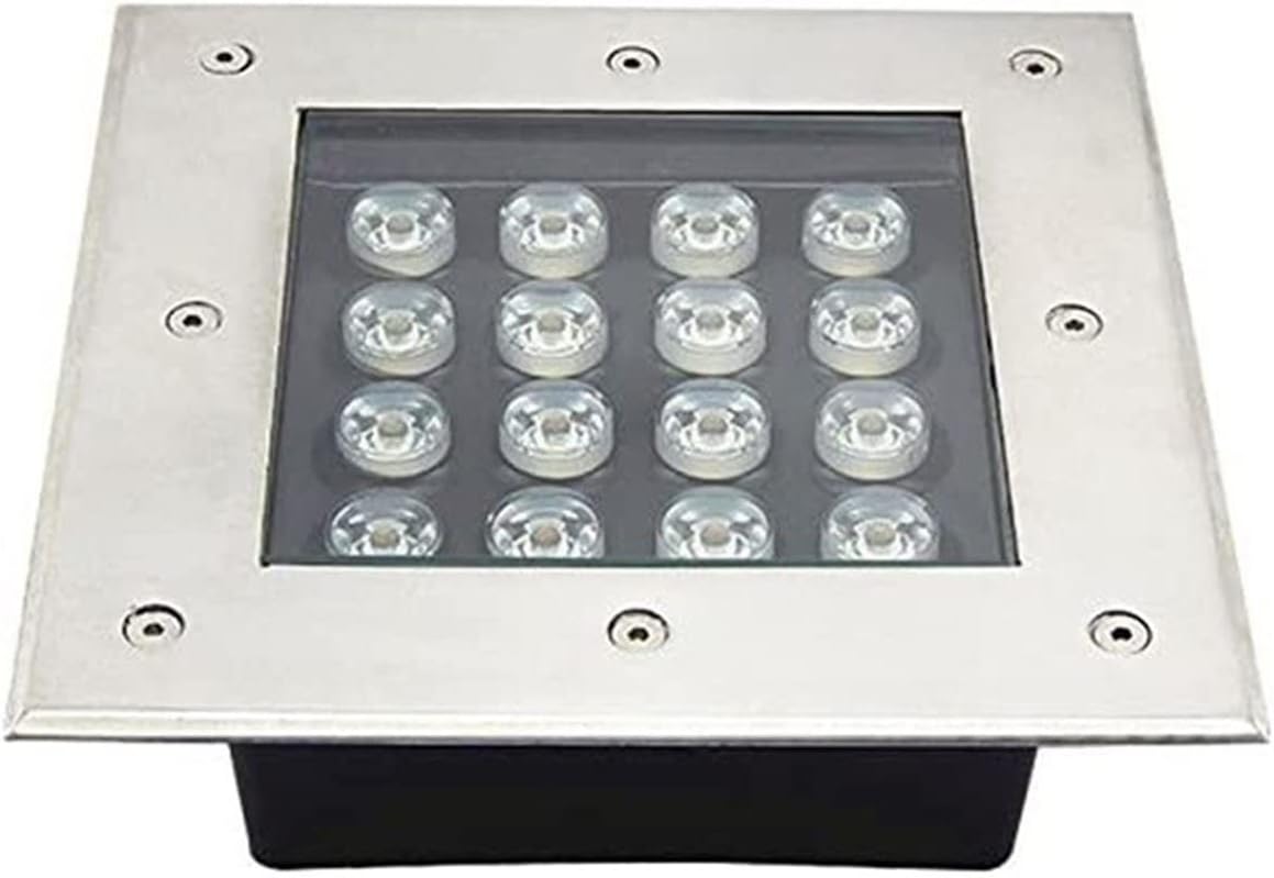 16W LED Decking Lights Square Underground Light IP67 for Outdoor Landscape Lighting(Green,12V)