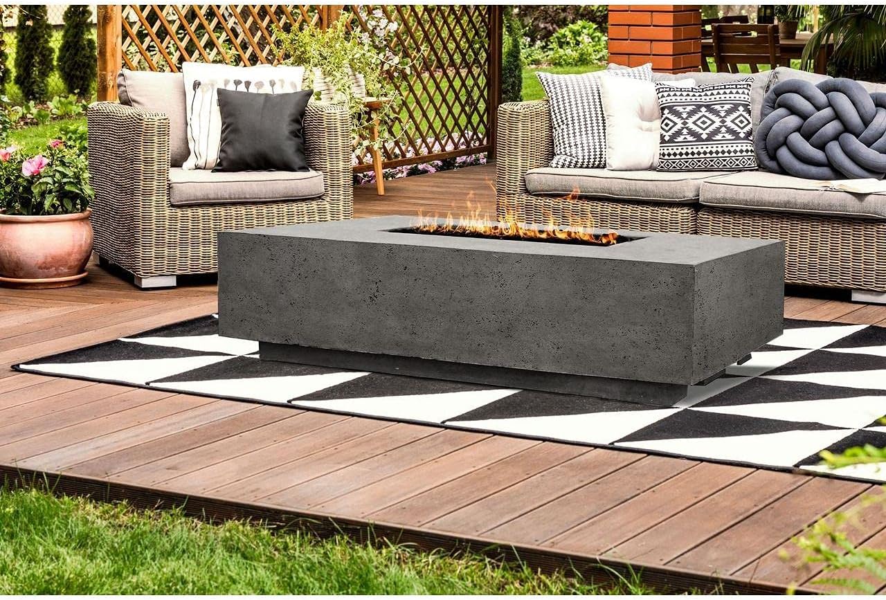 Prism Hardscapes Tavola 8 Fire Table in Ebony - LP