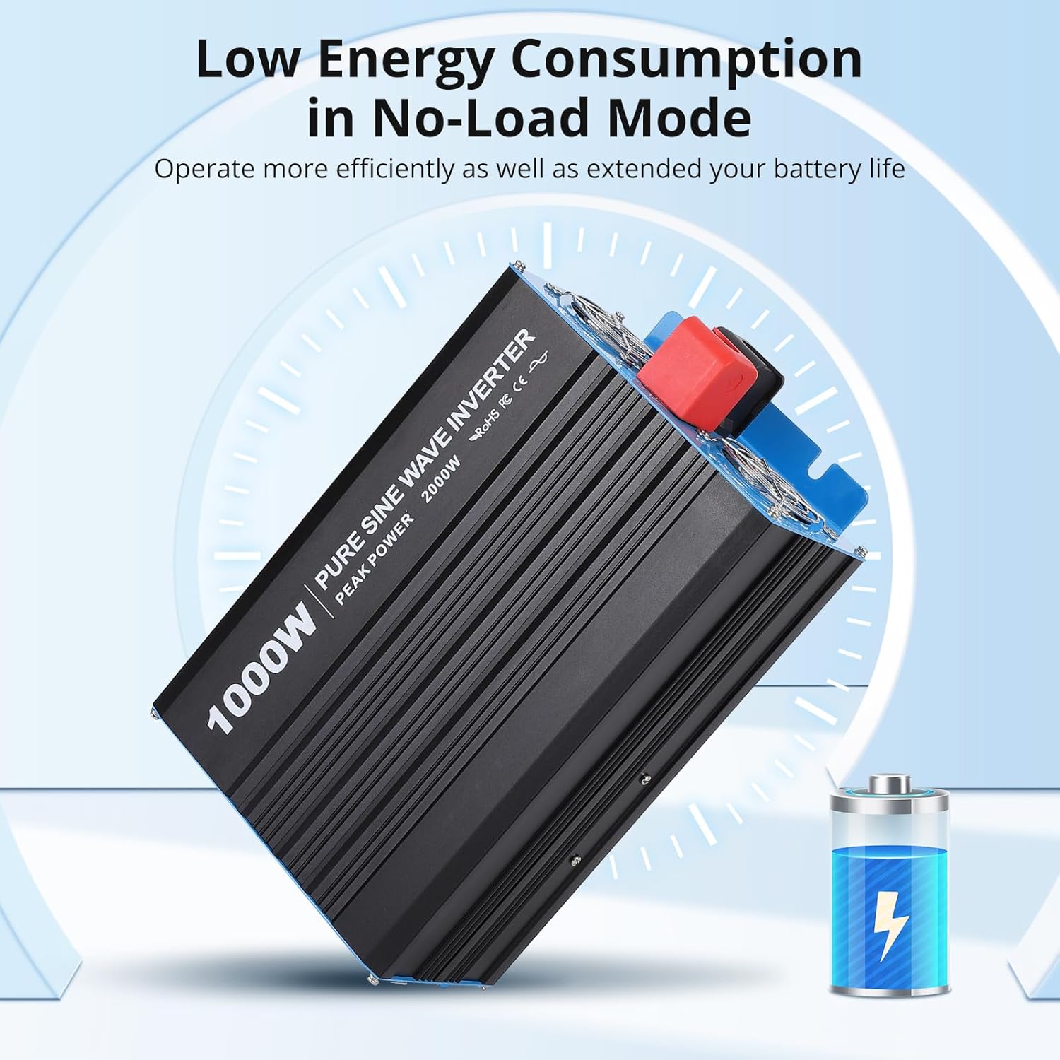 3000W Pure Sine Wave Inverter - 12v to 120v Inverter Built-in 5V/2.4A USB Port with Hardwire Remote Controller, LCD Indicator/Display, 2 AC outlets, for Home, Rv, Truck