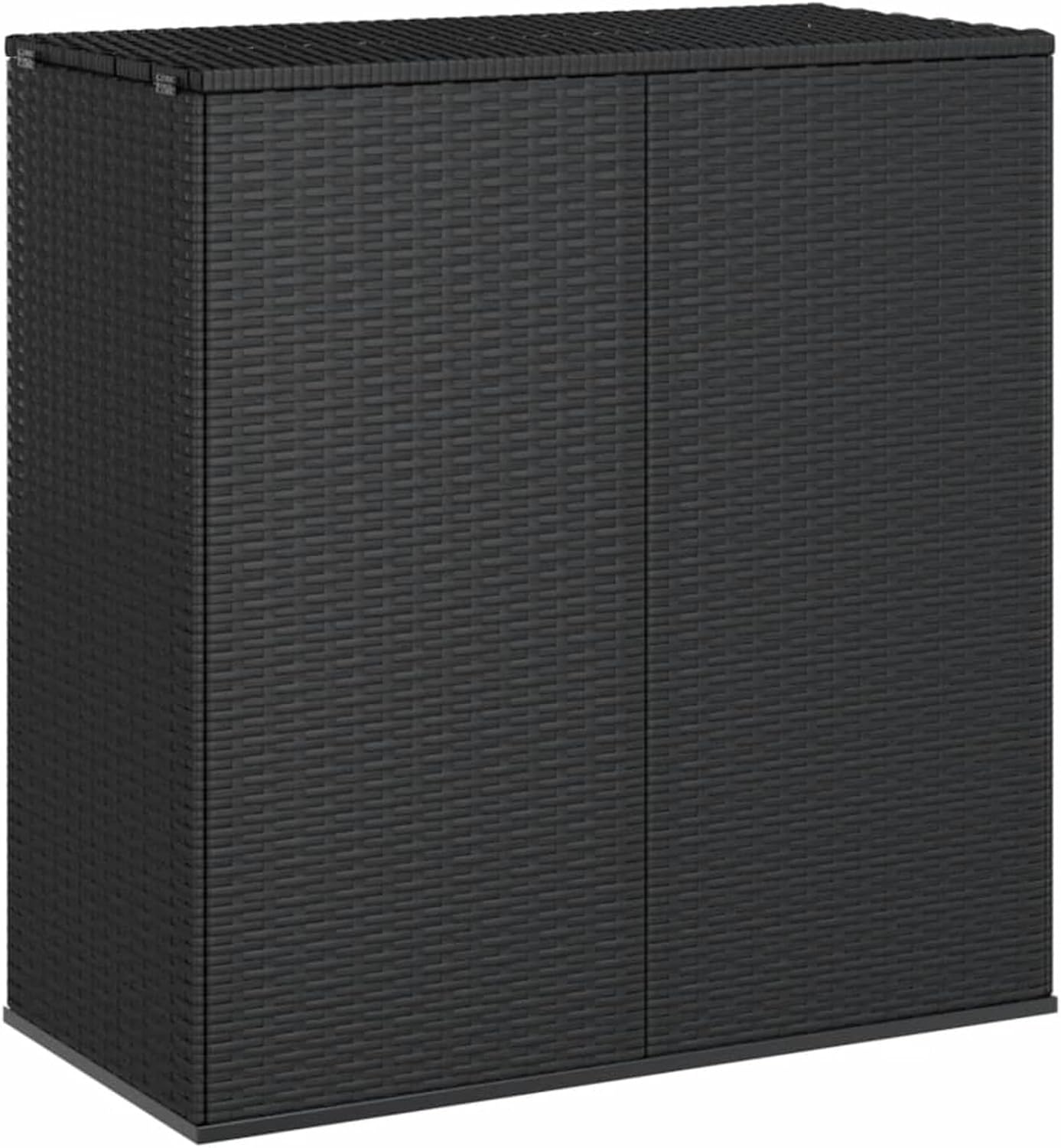 Outdoor Storage Box,Outdoor Storage Cabinet,Deck Box,Patio Cushion Box PE Rattan Black