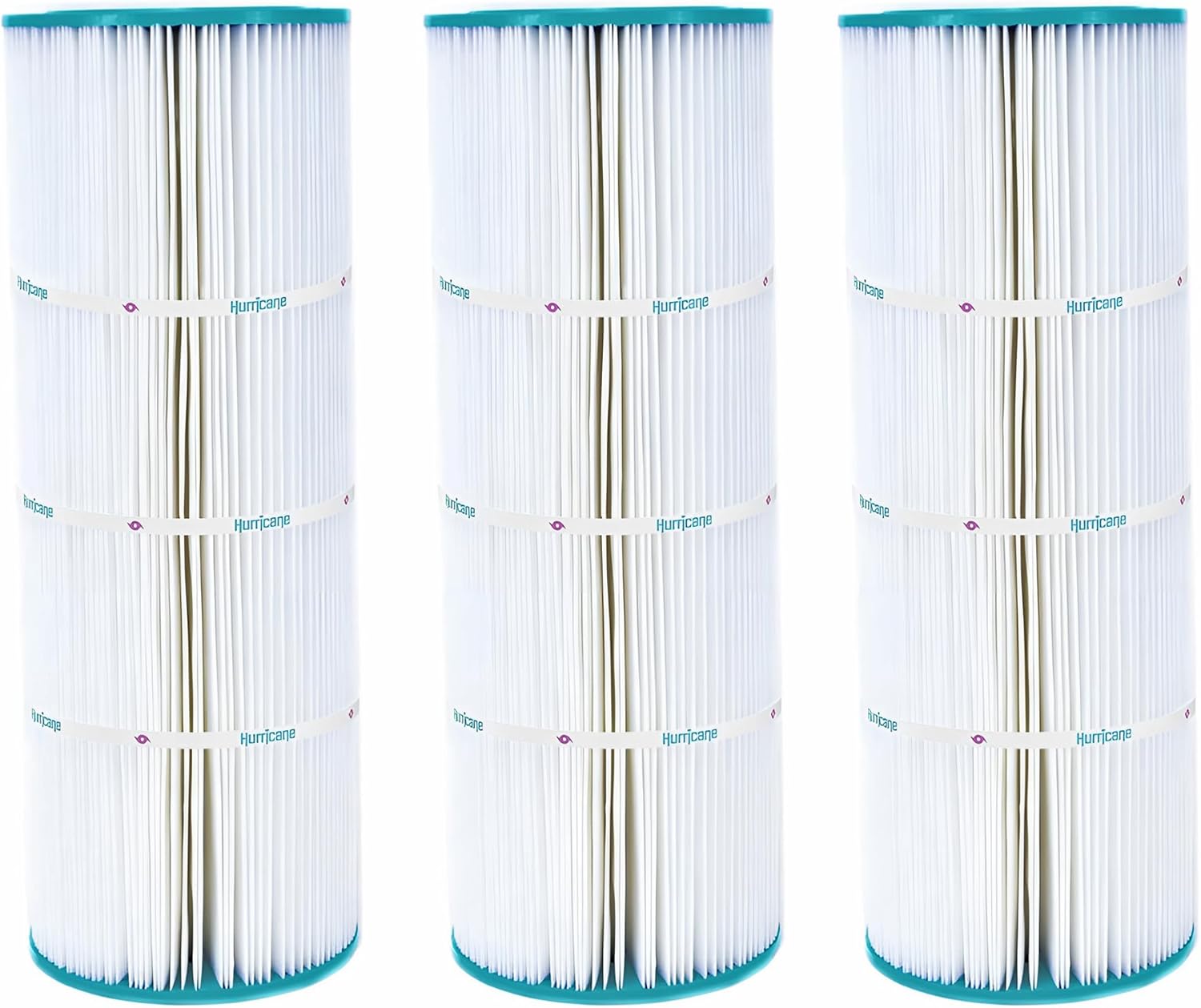 Hurricane Filters HF7656-01 3 Pack Advanced Pool Filter Cartridge - Replacement for PA50, Unicel C-7656, Filbur FC-1240, Hayward Star-Clear C500, Hayward C550, Pentair Purex CF-50