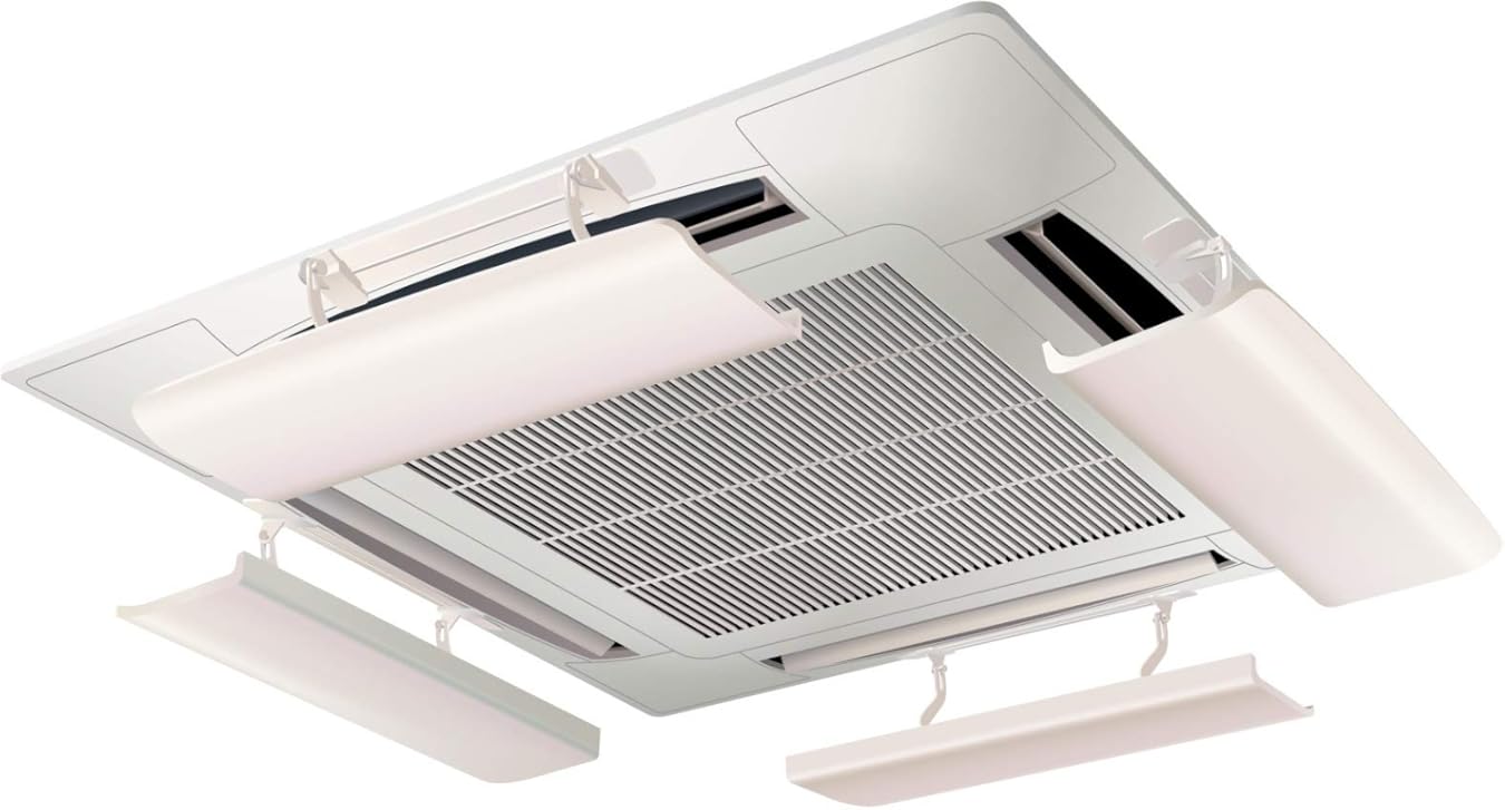 AIR WING Pro, Angle Adjustable Air Conditioner Deflector helps Cooling/Heating Air Circulation, Anti Blast, Wind Baffle and Direction, Anti-Condensation (Ivory, Set of 4)