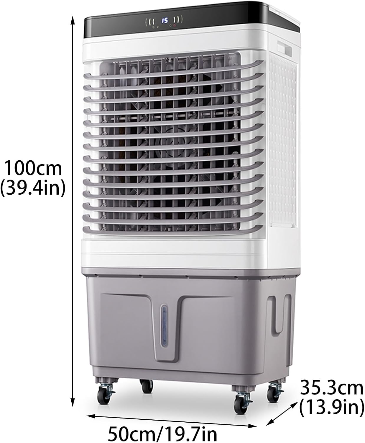 Evaporative Air Cooler, Portable Air Conditioners with 3 Speed, Timer, Water Tank, Industry Swamp Cooler for Room Garage Office