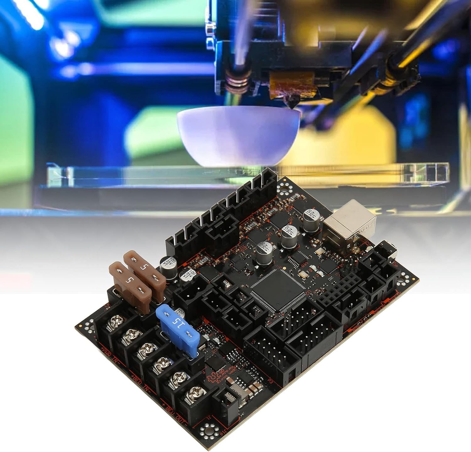 3D Printer Motherboard, Einsy Rambo1.2e TMC2130 SPI Drive Mode 3D Printer Accessories for I3 MK3/3S 3D Printers