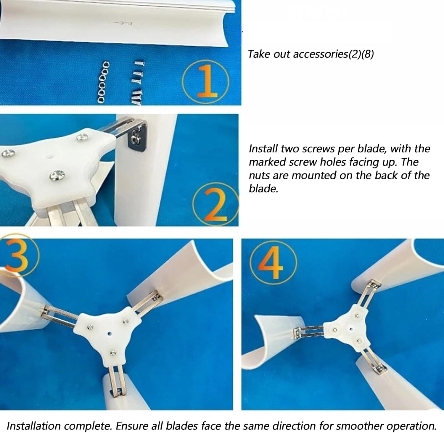 15V 3-Phase Permanent Magnet Generator, 20W Vertical Axis Wind Turbine Teach Model Aluminum Alloy + PVC For Interior Decoration, Scientific Experiment And Model Making(2PCS)