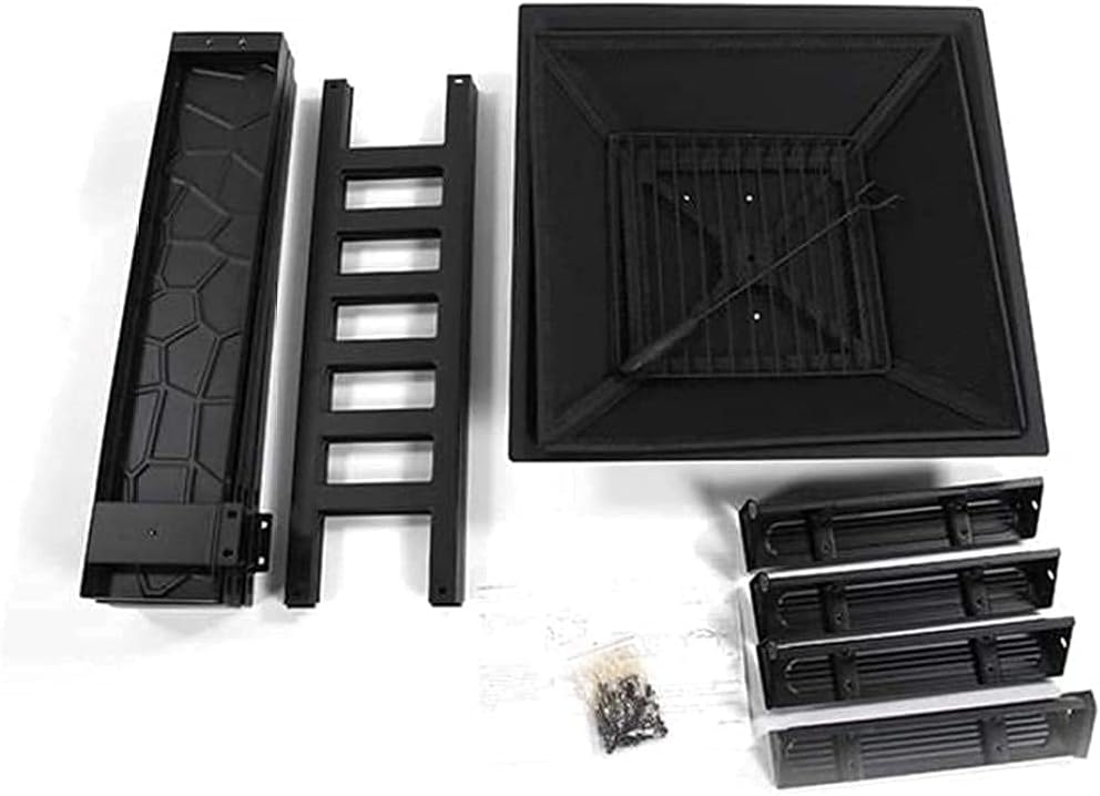 Outdoor Fire Pit for Garden Large 3 in 1 Fire Pit Table for BBQ Ice Pit Patio Heater Metal Firepit for Outside Camping Barbecue