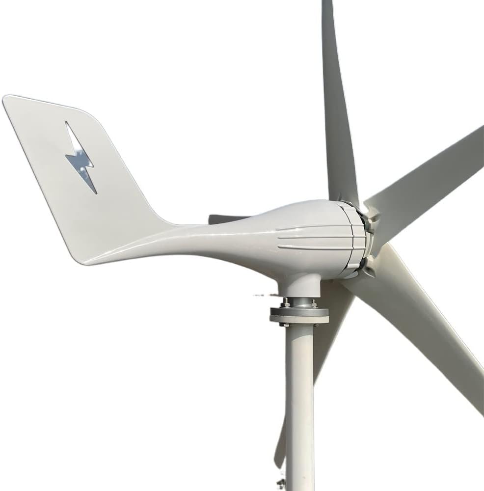 Wind Turbine, 3000w 5 Blades Free Energy Wind Energy HIGH Efficient 12v 24v Wind Turbine Generator with MPPT Controller Wind System(Wind Turbine only,12V_3KW 3BLADES)