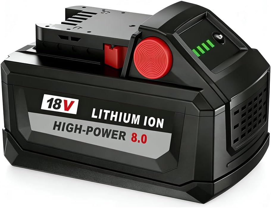 6 Pack 8.0Ah Mk18 Replacement for Milwaukee 18V Lithium-Ion Battery, Compatible with Milwaukee Mke18 Battery 48-11-1850 48-11-1852 48-11-1820 48-11-1828 48-11-1830, Cordless Power Tools (6)