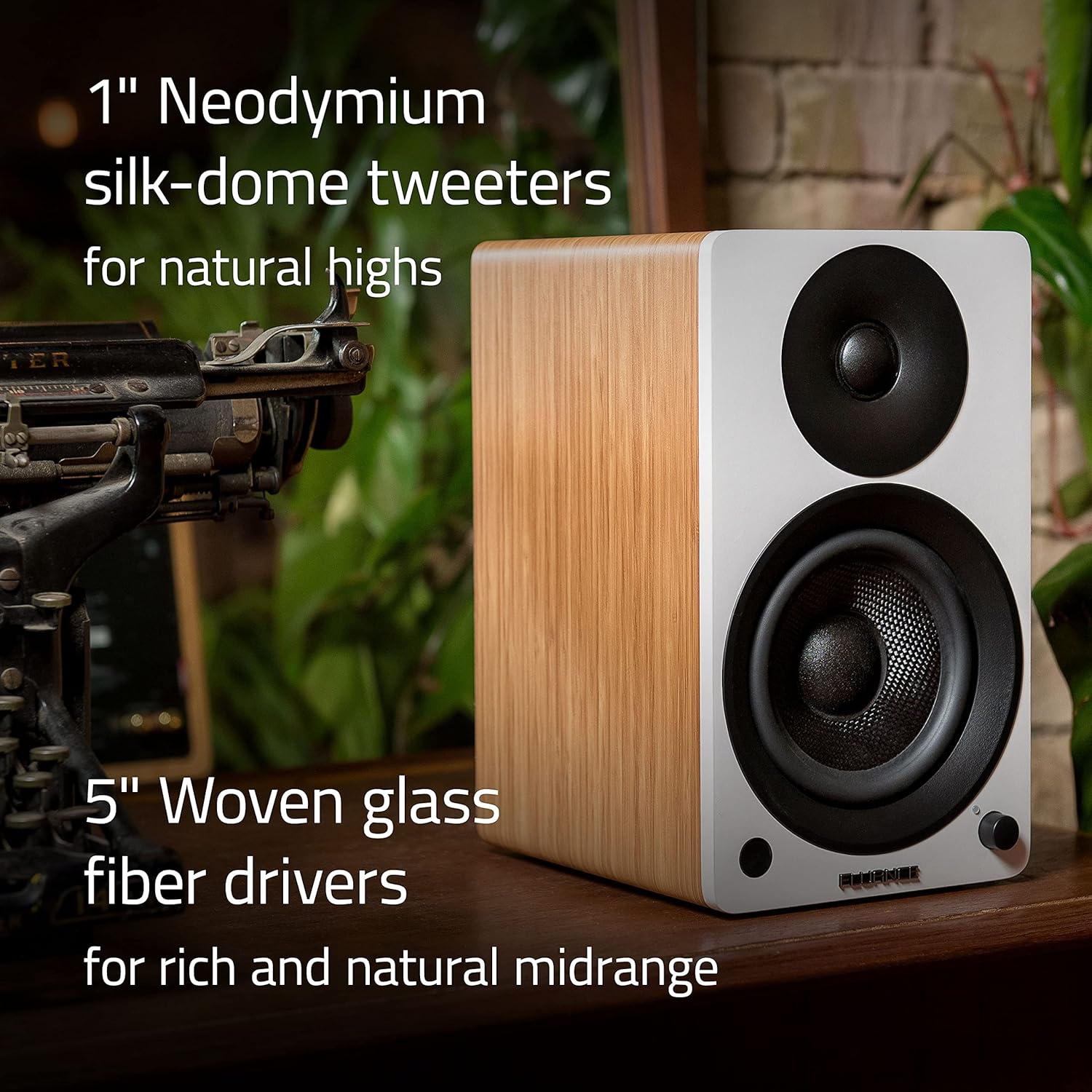 Fluance Ai41 Powered 2-Way 2.0 Stereo Bookshelf Speakers with 5