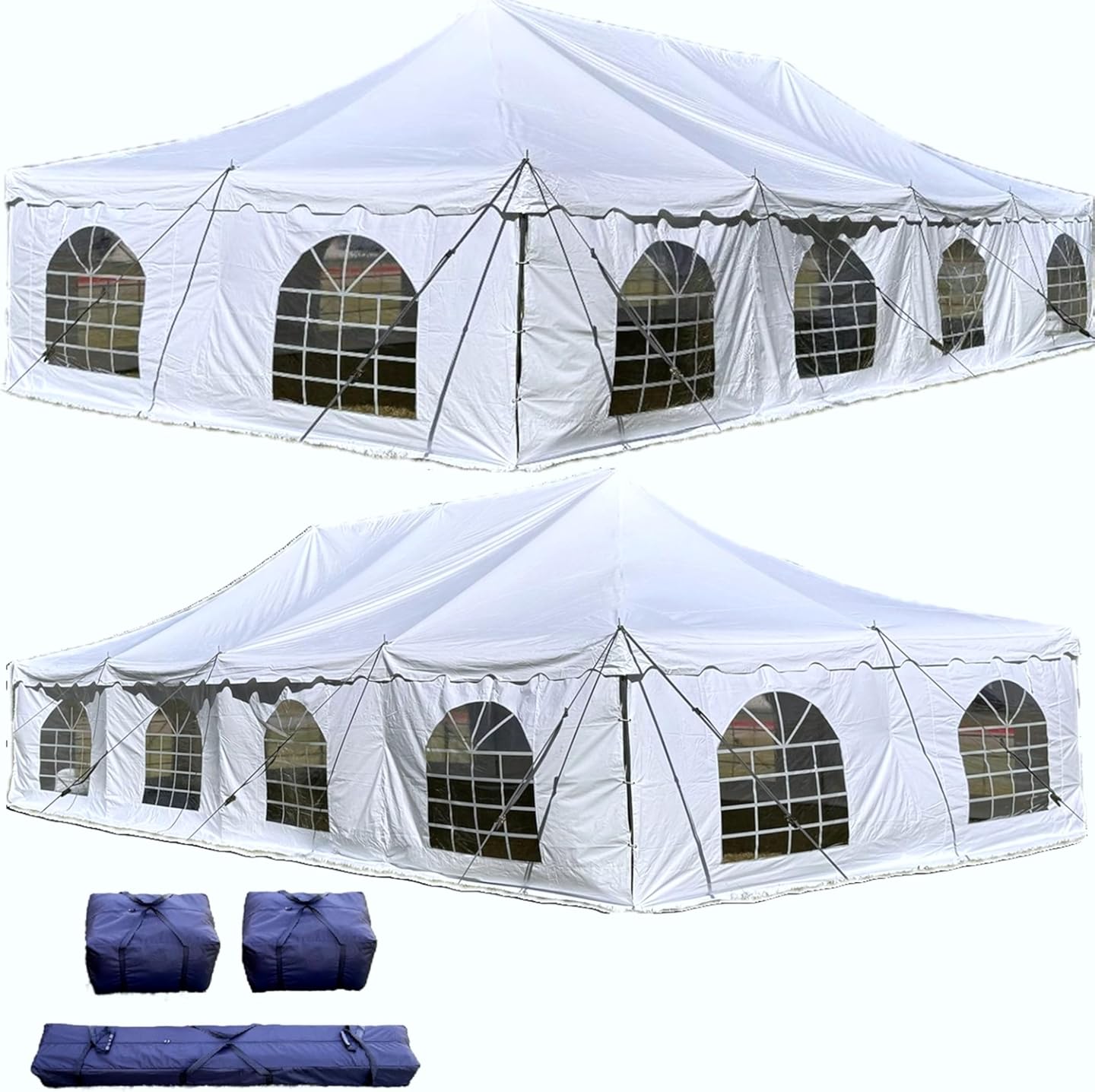 DELTA Heavy Duty PVC Party Tents Wedding Tent Canopy Shelter - 40'x20' PVC Pole Tent