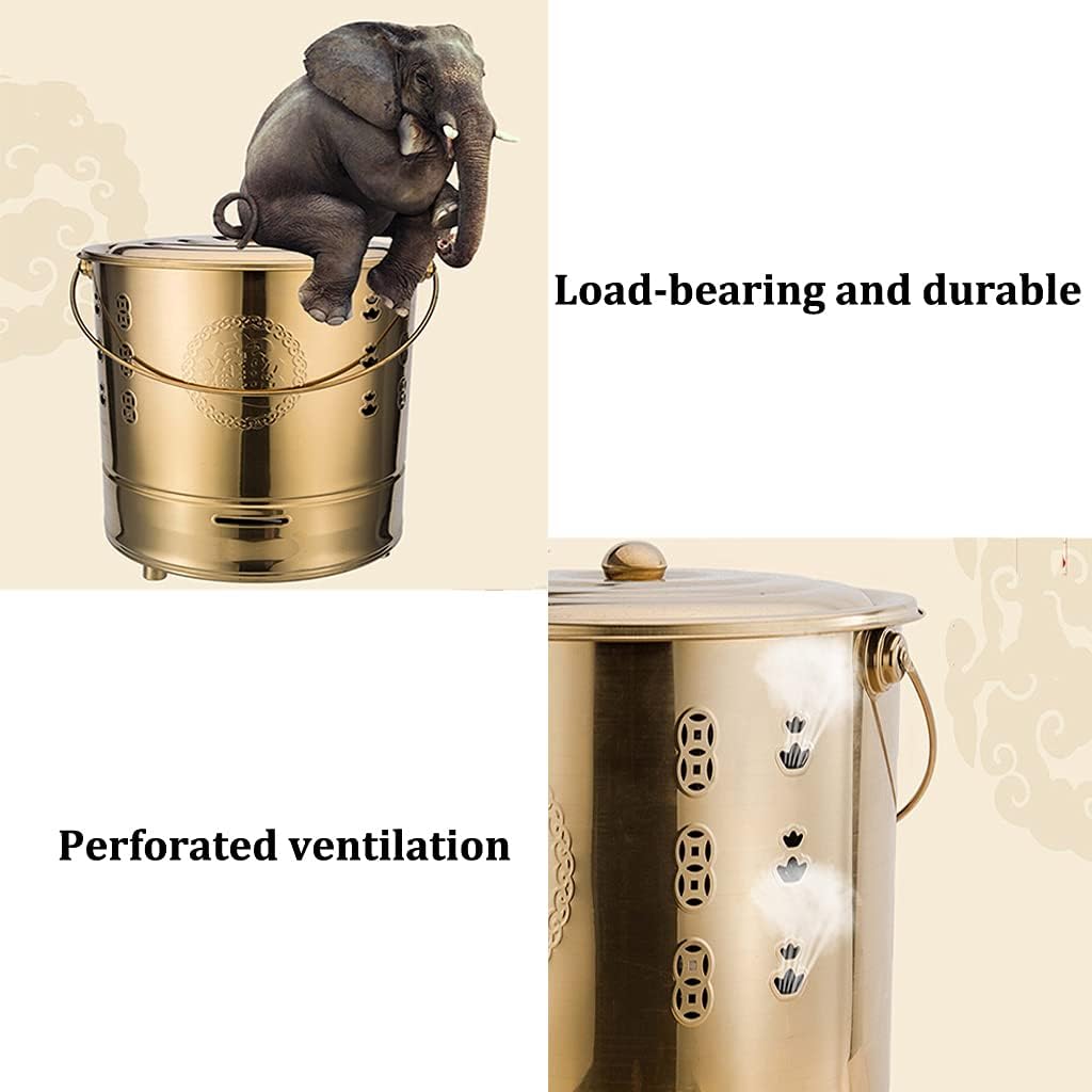 Stainless Steel Burn Barrel Fire Pit Incinerator Cage for Paper Leaf Trash Wood Backyard Bonfire, Silver, 32x35cm (Silver 32x35cm)