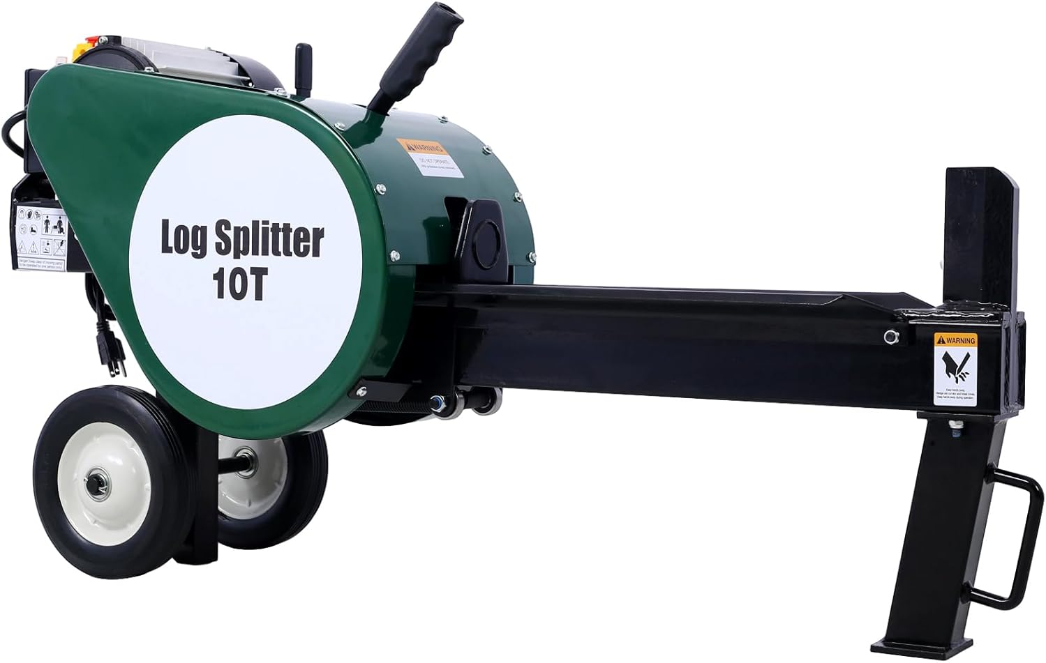 Double Flywheel Electric Log Splitter Log Splitter Electric Portable 10 Ton Hotizontal 2HP 16A Electric Firewood Splitting Machine