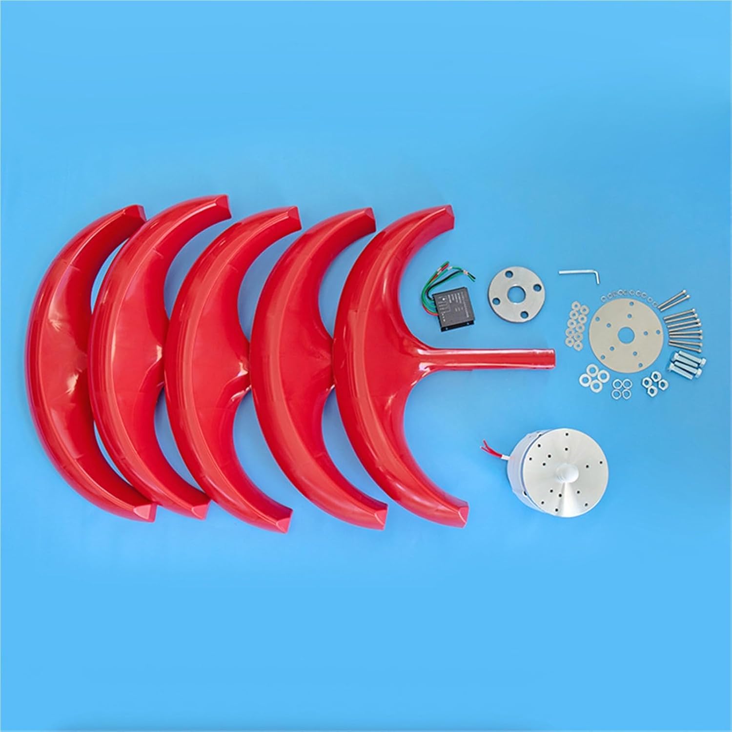 Wind Generator, 400W Red Lantern Wind Vertical Axis Landscape Solar-Wind Hybrid Street Light 12V,for Home, Farm, RVs, Boats