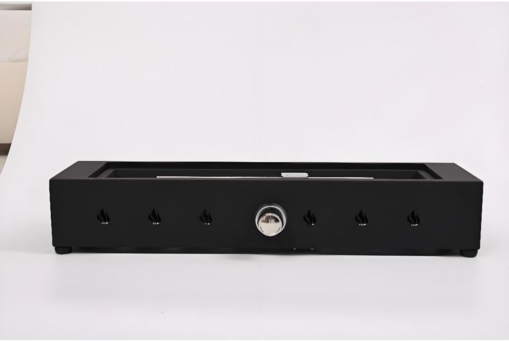 28-Inch Rectangle Propane Fire Pit, 40,000 BTU Outdoor Gas Firepit with Wind-Resistant Design, Durable Iron Construction with Glass Beads Accent