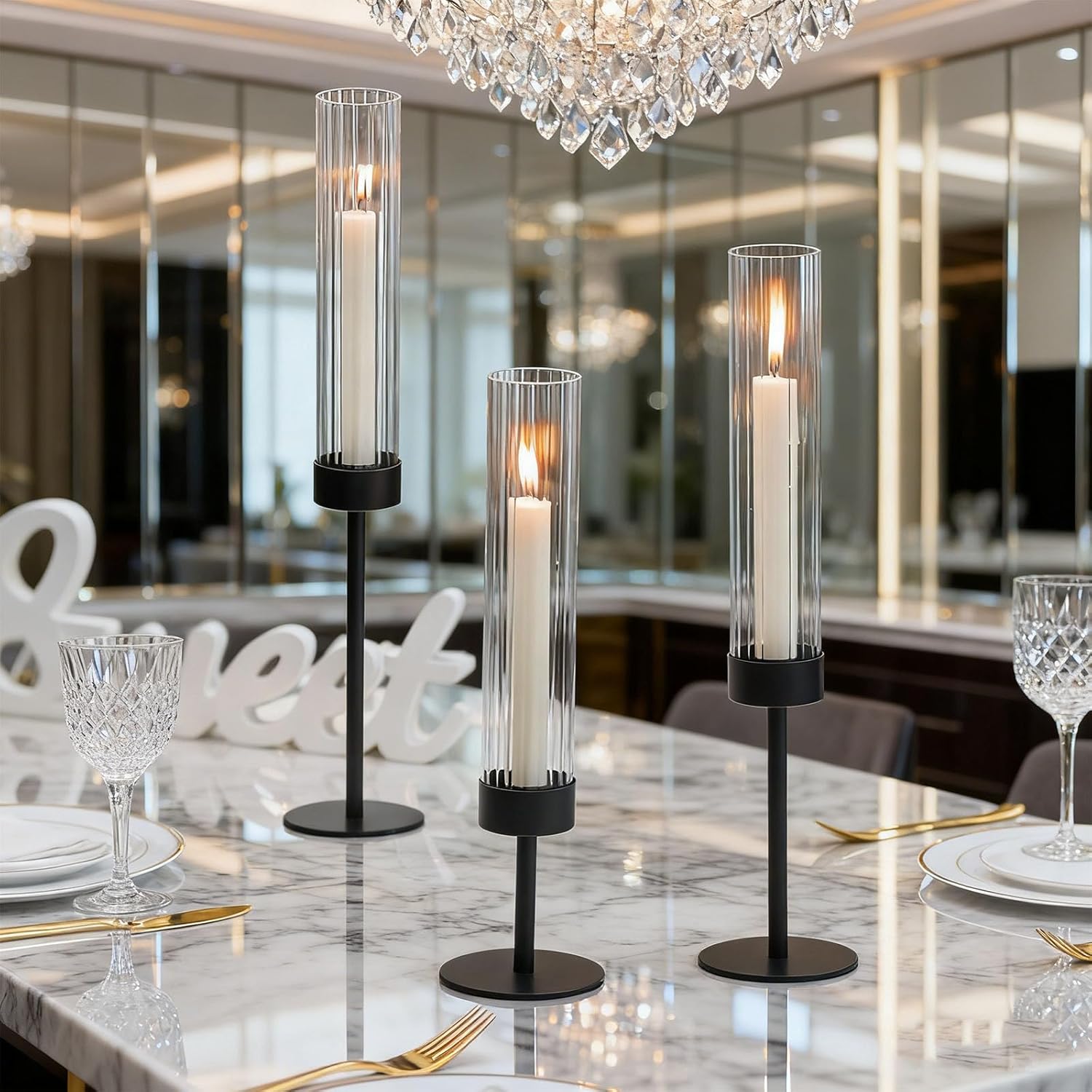 Strong Iron Flame Possessors Set of 3 Rough Glass Insulated Plan for Firepit Wrap Dining Table Deck Possessors for Home Deck